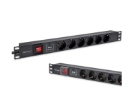 Qoltec Aluminiowa Listwa zasilająca PDU do RACK 19'' 1U 16A 6xSCH - 1257493 - zdjęcie 4